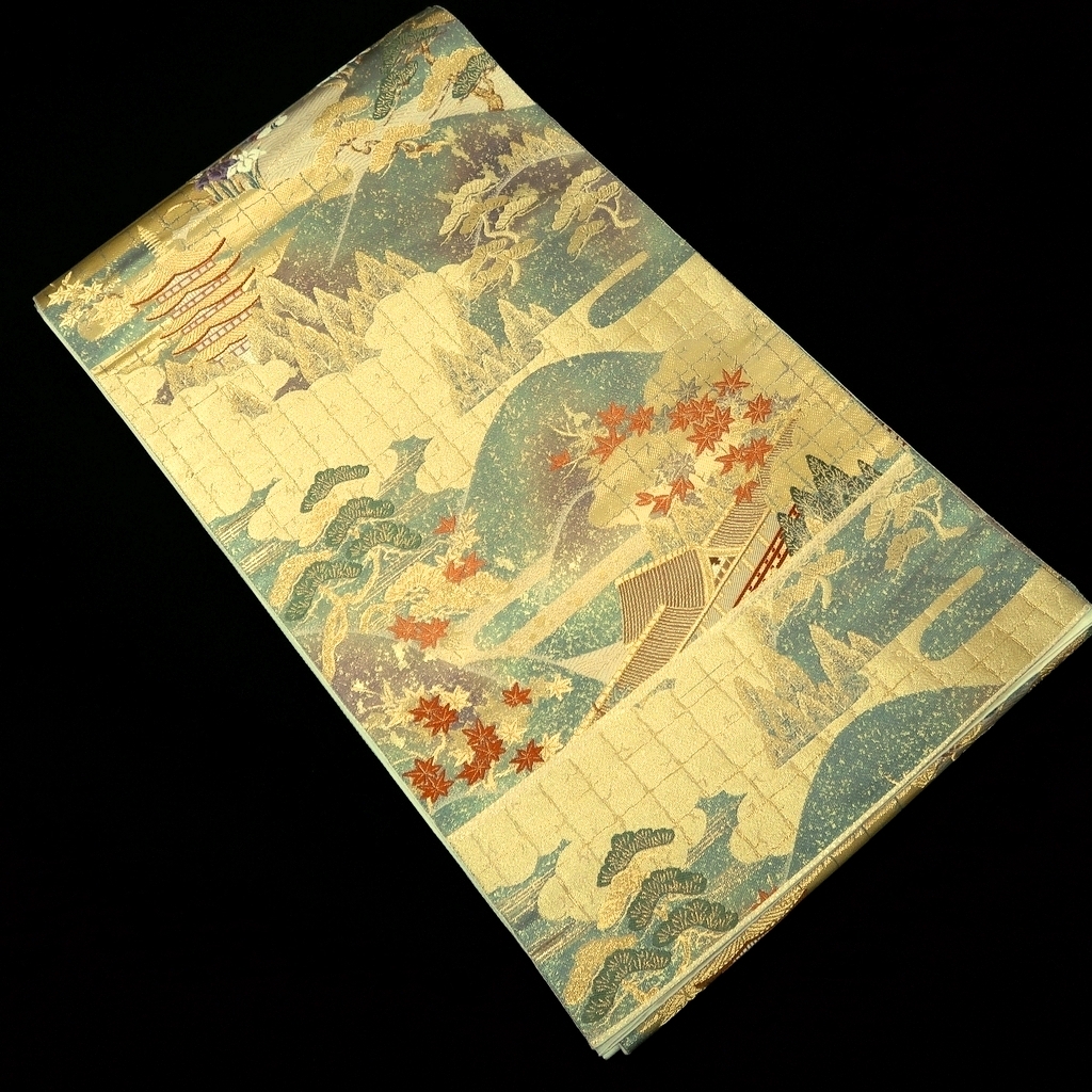 激安の Japanese Silk BB278V6 Kimono Zen Pagoda Bird Obi Fukuro 小物